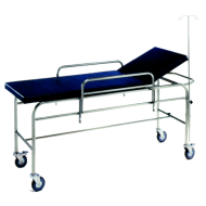 CARRO DE TRANSPORTE ACERO INOX. RESPALDO, 4 RUEDAS, 2 FRENOS, PORTASUEROS REF M042