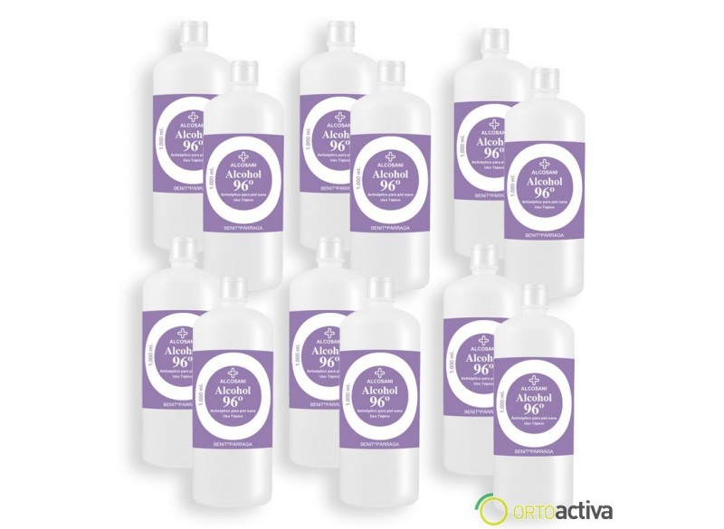 ALCOHOL 96° ETILICO 1000 ml. CAJA 12 unid.