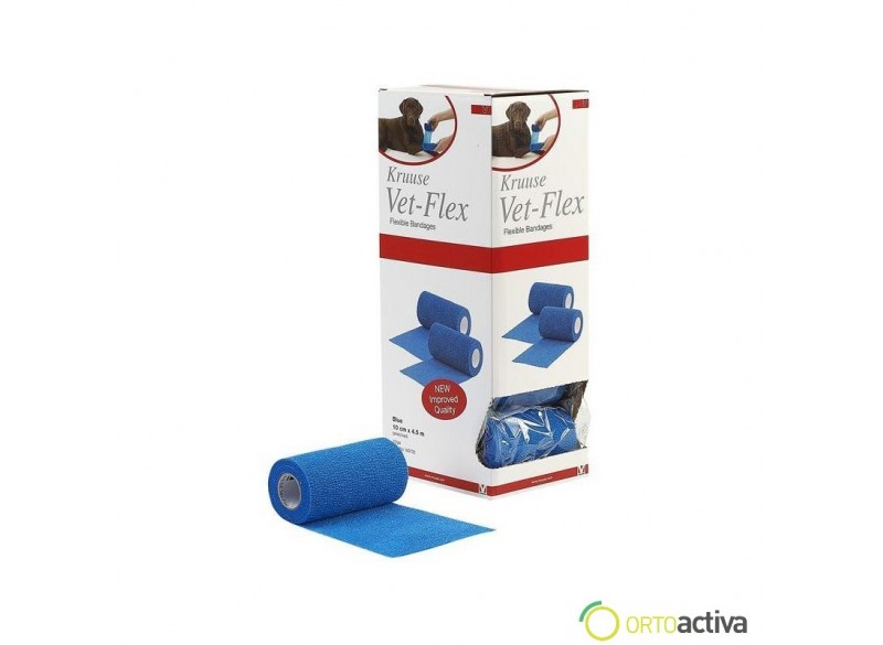VENDA ELASTICA COHESIVA VETFLEX AZUL (10 unid.)