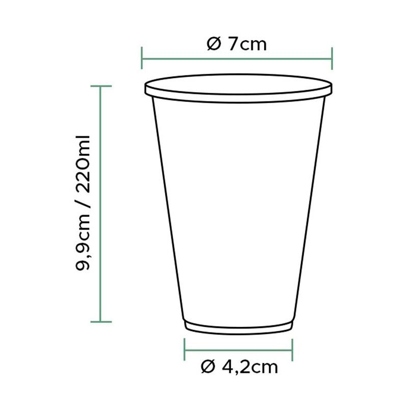 VASOS DE PLASTICO 220 c.c...