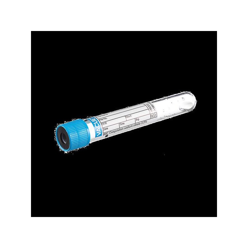 TUBO VACUETTE COAGULACION CITRATO 3.8 % 13 x 75 3,5 ml. REF. 454392 (50 unid) TAPON AZUL
