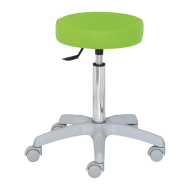 TABURETE GIRATORIO SIN RESPALDO, REGULABLE EN ALTURA A GAS, PEANA DE PVC 5 RUEDAS REF. 23122
