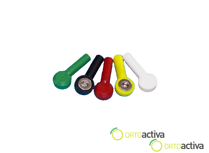 ADAPTADOR BOTON DE ECG PARA ELECTRODOS 4 mm. NEGRO REF. 9911305