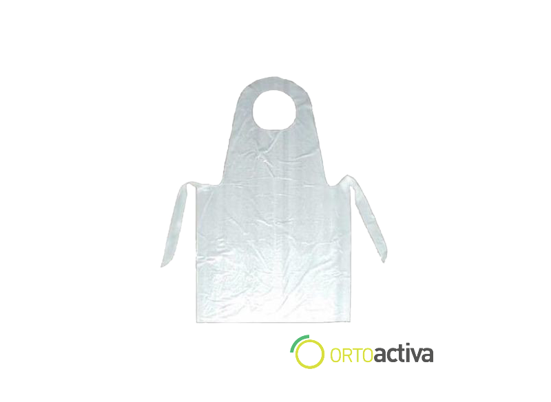 DELANTAL PLASTICO POLIETILENO BLANCO  80 x 125 REF. 06/01/050