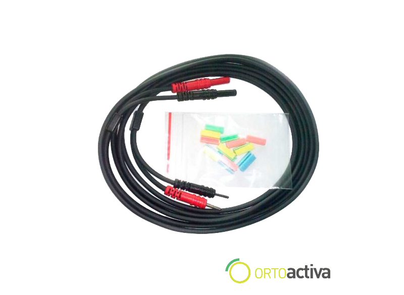 CABLE PACIENTE 2mm NEGRO CON CLIPS PARA EQUIPOS ENRAF NONIUS