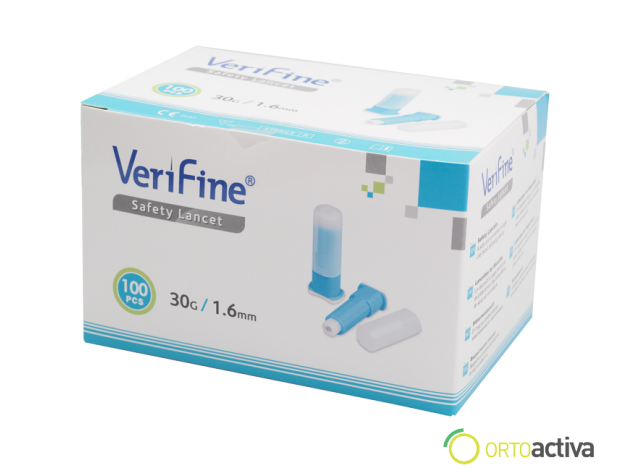LANCETAS DE SEGURIDAD VERIFINE (100 unid.)